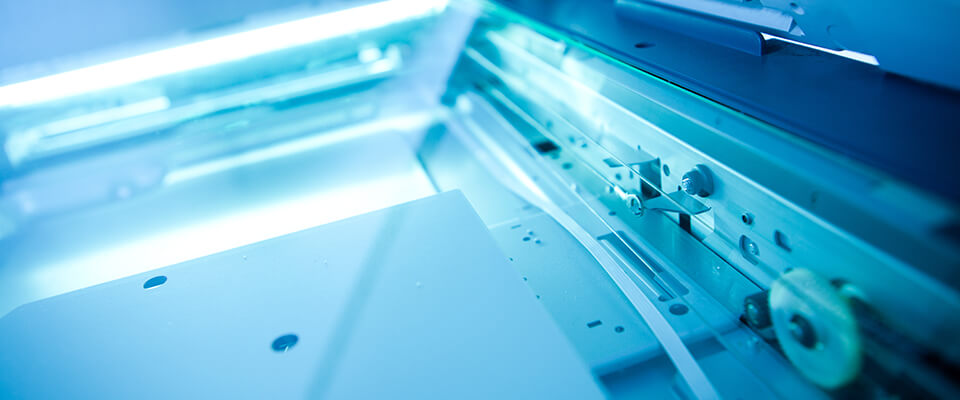 Close up of a scanner