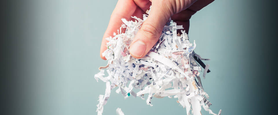 Paper shreddings